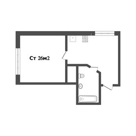 Квартира 26 м², студия - изображение 1