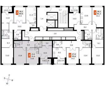 Квартира 55,9 м², 2-комнатная - изображение 2