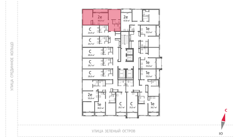 Квартира 56,9 м², 2-комнатная - изображение 3