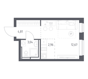 Квартира 23,5 м², студия - изображение 1