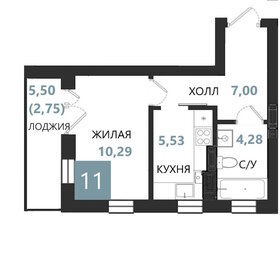 Квартира 27,1 м², 1-комнатная - изображение 1