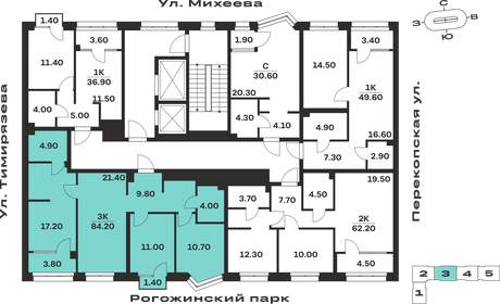 Квартира 84,2 м², 3-комнатная - изображение 2