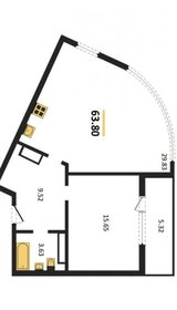 Квартира 64 м², 2-комнатная - изображение 1