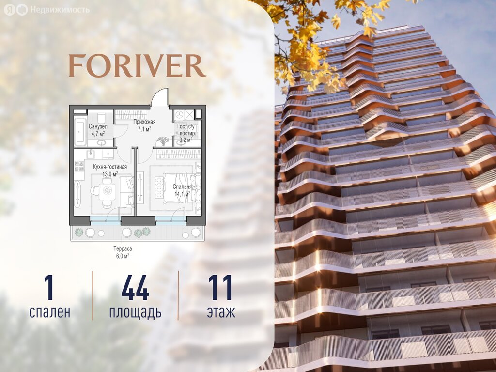 Варианты планировок квартал Foriver - планировка 5