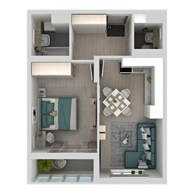 Квартира 42,3 м², 1-комнатная - изображение 1