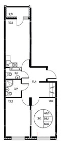 Квартира 59 м², 3-комнатная - изображение 4