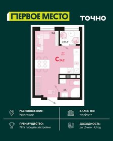 Квартира 24,2 м², студия - изображение 1