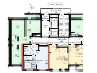 Квартира 33,8 м², 1-комнатная - изображение 1