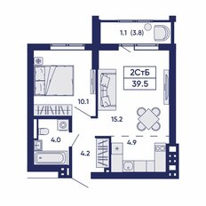 Квартира 40,1 м², 2-комнатная - изображение 3