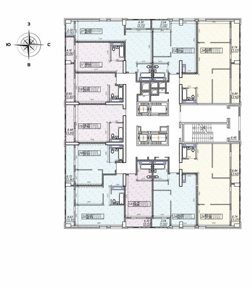 69,8 м², 2-комнатная квартира 15 390 000 ₽ - изображение 66