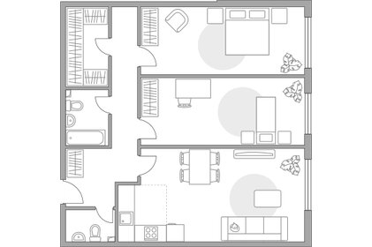 Квартира 99,4 м², 3-комнатная - изображение 1