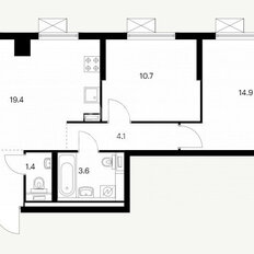 Квартира 58,8 м², 2-комнатная - изображение 2