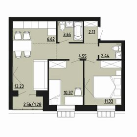 Квартира 54,6 м², 3-комнатная - изображение 1