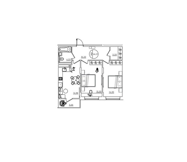 70 м², 3-комнатная квартира 7 400 000 ₽ - изображение 103