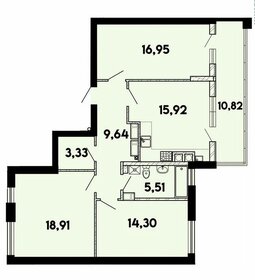 Квартира 95,4 м², 3-комнатная - изображение 1