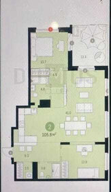 Квартира 105,8 м², 2-комнатная - изображение 1