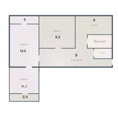 Квартира 57,8 м², 3-комнатная - изображение 2
