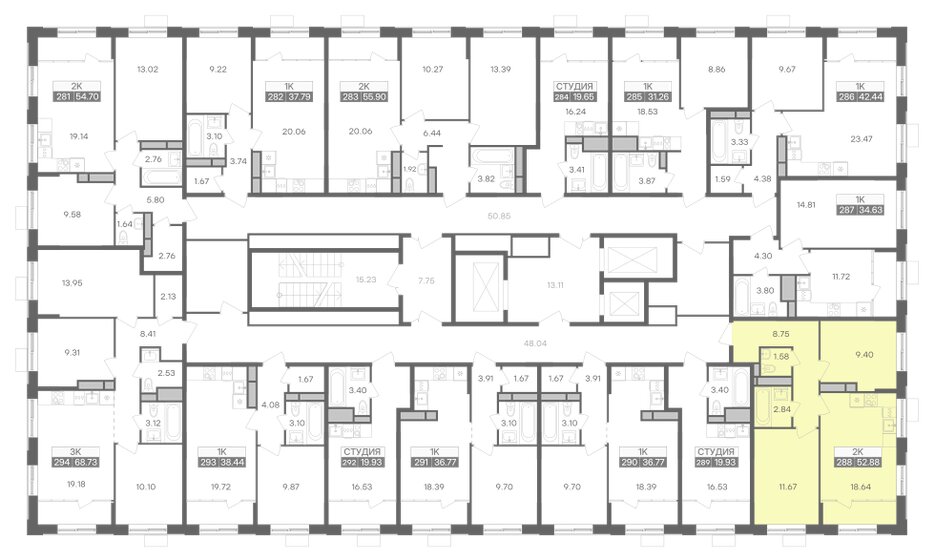 54,7 м², 2-комнатная квартира 6 673 400 ₽ - изображение 26