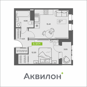 Квартира 37,7 м², 1-комнатная - изображение 1