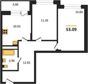 Квартира 53,1 м², 2-комнатная - изображение 1