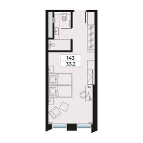 Квартира 33,2 м², студия - изображение 1