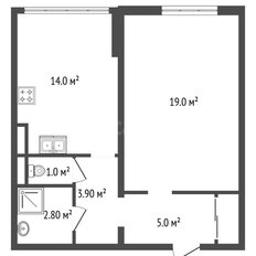Квартира 40,8 м², 1-комнатная - изображение 1