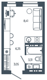 Квартира 21 м², студия - изображение 1