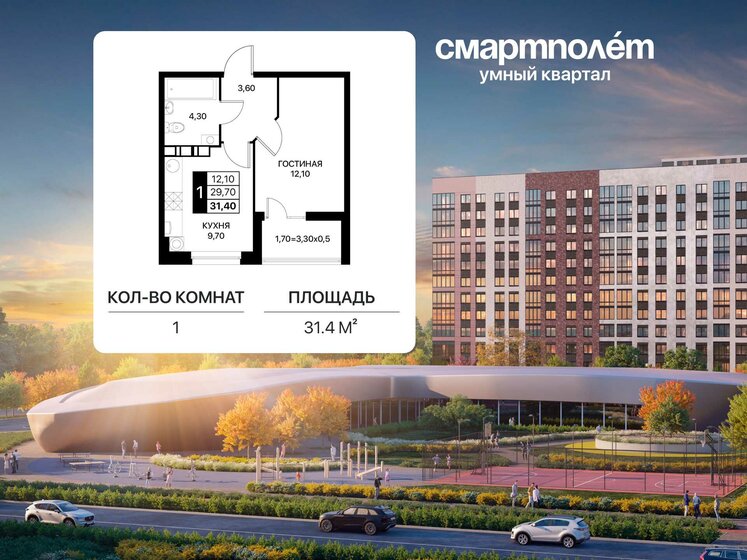 35 м², 1-комнатная квартира 6 350 000 ₽ - изображение 108