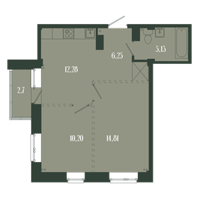 Квартира 51,4 м², 2-комнатная - изображение 1