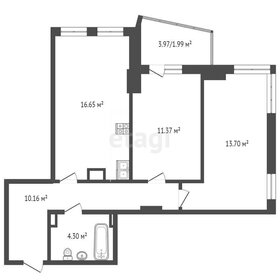 Квартира 56,5 м², 2-комнатная - изображение 1