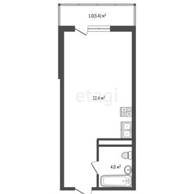 Квартира 27 м², студия - изображение 1