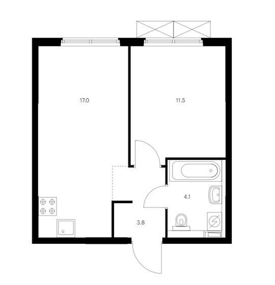 37 м², 1-комнатная квартира 5 346 500 ₽ - изображение 21