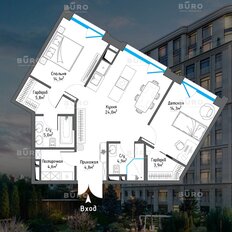 Квартира 81,4 м², 2-комнатная - изображение 1