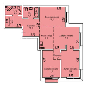 Квартира 87,7 м², 4-комнатная - изображение 1