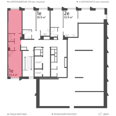 Квартира 43,4 м², 1-комнатная - изображение 2