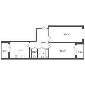 Квартира 58,9 м², 2-комнатная - изображение 1