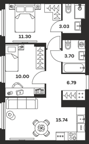 Квартира 50,6 м², 2-комнатная - изображение 1