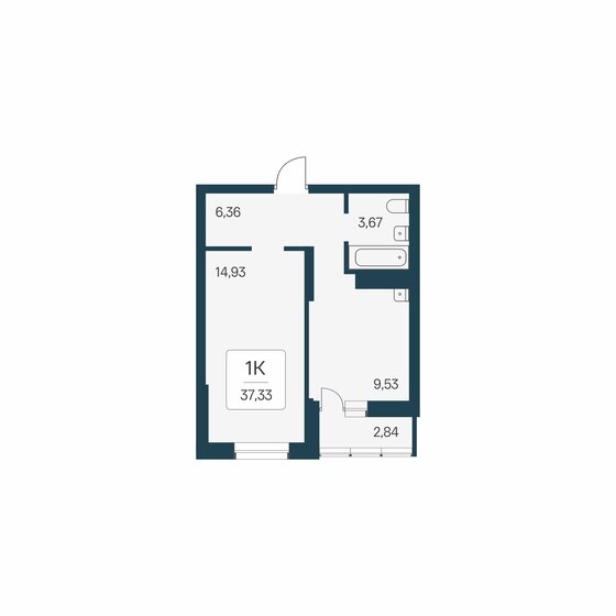 48,2 м², 1-комнатная квартира 6 800 000 ₽ - изображение 42