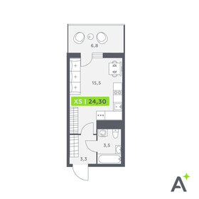 Квартира 24,3 м², студия - изображение 1