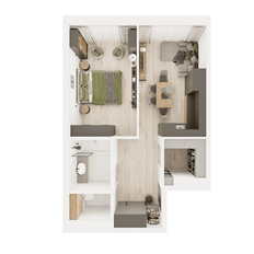 Квартира 53,3 м², 1-комнатная - изображение 5