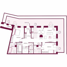 Квартира 164,8 м², 2-комнатная - изображение 1