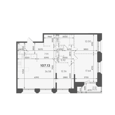 Квартира 107,1 м², 3-комнатная - изображение 4