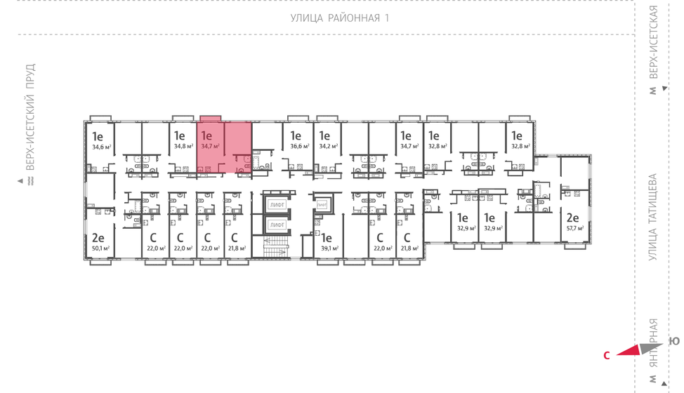 34,8 м², 1-комнатная квартира 5 453 160 ₽ - изображение 15