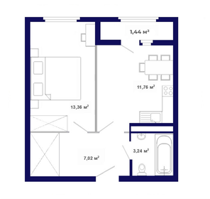 Квартира 38,3 м², 1-комнатная - изображение 1