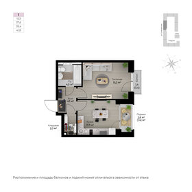 Квартира 40,4 м², 1-комнатная - изображение 1