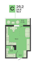 Квартира 26,2 м², студия - изображение 1