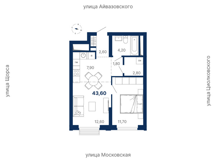 38,1 м², 1-комнатная квартира 9 597 771 ₽ - изображение 18