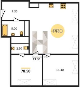 Квартира 78,5 м², 2-комнатная - изображение 1