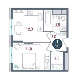 Квартира 33 м², 1-комнатная - изображение 1
