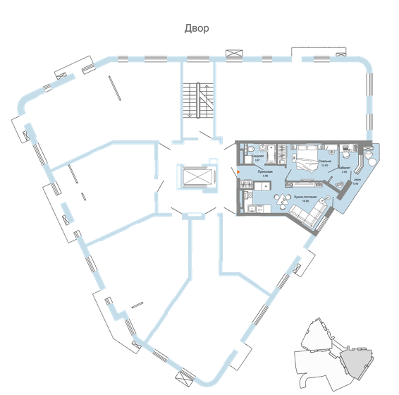 49 м², 2-комнатная квартира 8 105 462 ₽ - изображение 18